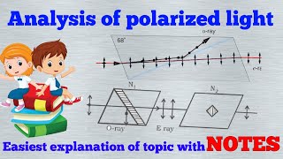 Analysis of polarized light  Production amp detection plane circular and elliptical polarized light [upl. by Naitsirhk501]