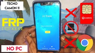 Tecno Camon 11 Cf7 Frp Unlock Google Account Bypass 2022  No sim No Pc [upl. by Riem778]