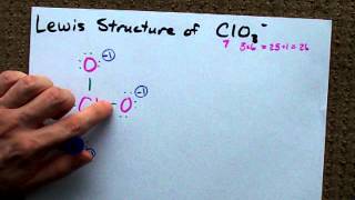 Lewis Structure of ClO3 chlorate anion [upl. by Anale]