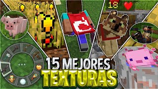 😯Top 15 MEJORES TEXTURAS para MINECRAFT 120 BedrockPE TEXTURAS PARA MINECRAFT BEDROCK 120 [upl. by Aneladgam]