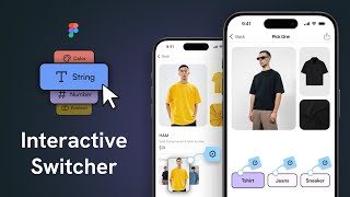 Easy String Variable Prototype  Figma Tutorial Practice File  Interactive Switcher [upl. by Adranoel198]