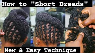 How to Style Fishtail Braid with Flat Barrel on Short Dreads [upl. by Yoc]