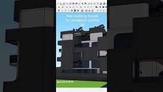 New building facade for residence developed in Sketchup  curves are back [upl. by Imtiaz101]