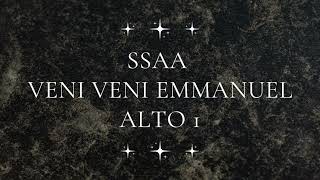 Veni Veni Emmanuel SSAA arr Michael John Trotta Alto 1 [upl. by Adnocahs]