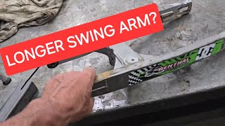 Extending a dirt bike swing arm to make it longer [upl. by Sidran]