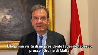 Visita privata di Steinmeier allOrdine di Malta è prima volta [upl. by Gneh]