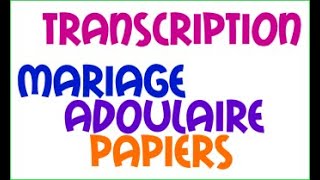 Transcription de mariage marocain en france [upl. by Nwahsat]