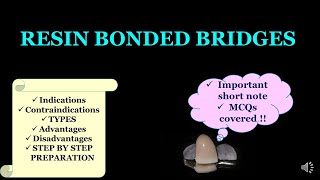 RESIN BONDED BRIDGES  CONSERVATIVE BRIDGES  MARYLAND BRIDGE [upl. by Mutz]