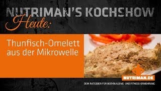 Protein Rezept für Bodybuilding und Fitness ThunfischOmelett aus der Mikrowelle [upl. by Anitsyrhc954]