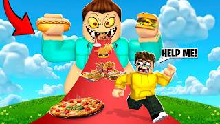 EATING MY FRIENDS IN ROBLOX FAT RACE CLICKER [upl. by Us60]