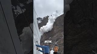 Climbers face sudden avalancheBVIRAL  redddlong moments shorts youtubeshorts [upl. by Azarria839]