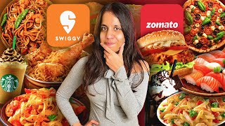 BEST RATED Food Challenge 😱😱  Zomato VS Swiggy  sosaute [upl. by Olympium980]