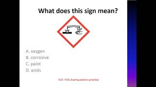 VCA VOL examquestions signs practise 4 in English [upl. by Yahc]