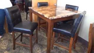 Ashley Theo Dinette Counter Height Table Set D158 Review [upl. by Laven218]