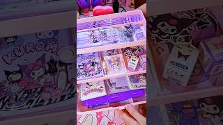 Kuromi Stationery Organizer 💜🔮 sanrio purple asmr [upl. by Asset]