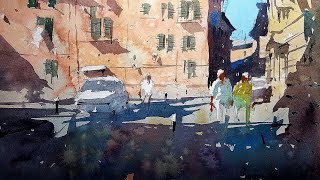 Watercolor Tutorial  How to use the Splattering Technique by Tim Wilmot 35 [upl. by Nielson]