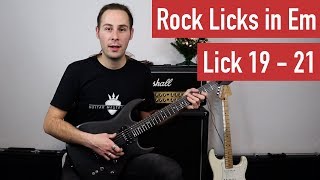 EGitarre lernen  Rock Licks in EMoll Teil 7  Lick 19  21  Guitar Master Plan [upl. by Newlin692]