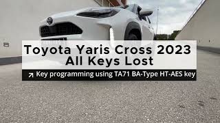 Toyota Yaris Cross 2023 Key Programming with ABRITES TA71 Key All Keys Lost [upl. by Jaehne]