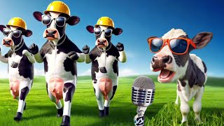 FUNNY COW DANCE  Cow Song amp Cow Video 2025  Cow dance mix funny dancing cow cheerful cow swaying [upl. by Agnimod827]