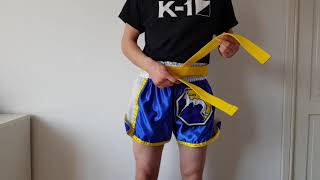 How to tie your Martial Arts Belt  Infliction Derby [upl. by Lempres]