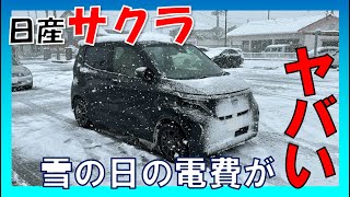 【日産 サクラ】吹雪×サクラ＝電費がオワタ [upl. by Enerehs652]