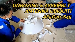 UNBOXING amp ASSEMBLY ANTENNA UBIQUITI AF5G30S45 [upl. by Aramot]