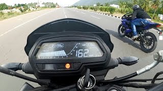 Dominar 400 vs Yamaha R15 V3  RACE  CLOSE BATTLE [upl. by Anahsat]