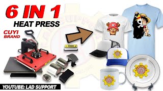 Cuyi 6 in 1 COMBO Heat Press Set up ll Multifunction Press II Review [upl. by Virg16]