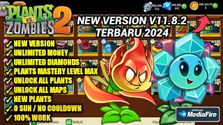 UPDATE Plants vs Zombies 2 Mod Apk Terbaru 2024 v1182 All Plants Level Max New Plants [upl. by Ennalorac]