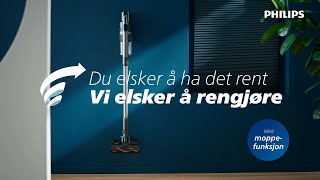 Philips Trådløs Støvsuger 8000 Aqua  med moppefunksjon [upl. by Ahsas]