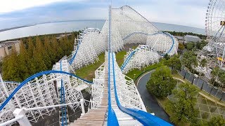 Riding quotHakugeiquot Roller Coaster Multi Angle 4K Onride POV Nagashima Spaland Japan [upl. by Eibot173]