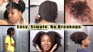 EASIEST Routine How to Wash 4C Natural Hair Without Breakage or Tangling 4C Wash Day amp Hair Care [upl. by Glogau]