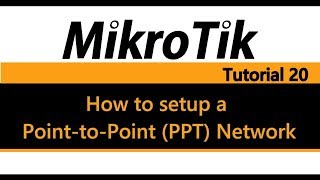 MikroTik Tutorial 20  How to setup a simple point to point PTP network link [upl. by Yenittirb]