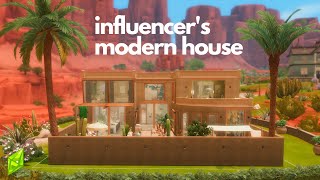 INFLUENCERS MODERN HOUSE  THE SIMS 4 SPEED BUILD TRAY FILE  CC LIST [upl. by Citarella420]