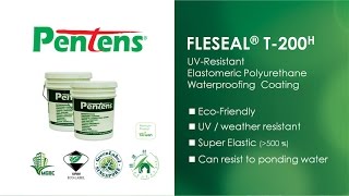 Pentens T200H UVresistant PU Elastomeric Waterproofing Coating [upl. by Giltzow815]