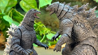 Legendary Godzilla vs Heisei Godzilla  ゴジラ vs ゴジラ EPIC STOP MOTION BATTLE [upl. by Ititrefen]