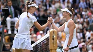 Elena Rybakina shows class after beating Elina Svitolina in front of Queen at Wimbledon [upl. by Mariande]