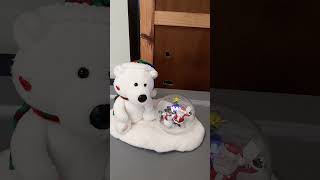 Gemmy animated Snowglobe plushies Polar Bear [upl. by Yespmed569]