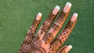 10 back fingers design 🥵 stylish and beautiful heena design 🥰  Realheena [upl. by Teiluj]