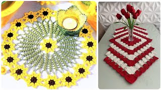 🌞crochet so staining tables runners 3D Designs  for tables Settings decors [upl. by Lance]