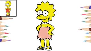 Como dibujar a LISA SIMPSON de forma fácil  How to draw LISA SIMPSON easy way [upl. by Ebeohp842]