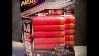 Nerf Mega Dart Refill Packunboxing review and fireing test [upl. by Kathe]