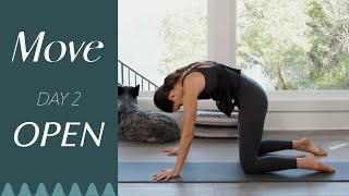 Day 2  Open  MOVE  A 30 Day Yoga Journey [upl. by Henriette]