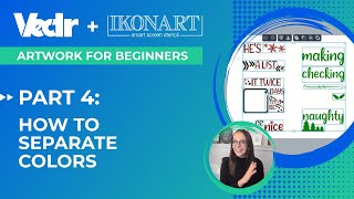 Artwork For Beginners Part 4 How To Separate Multiple Colors  Ikonart  Vectr  So Fontsy [upl. by Vonnie]