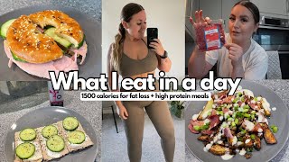 WHAT I EAT IN A DAY 1500 calories for fat loss Ft GET LEAN calorie counter [upl. by Rosabelle]