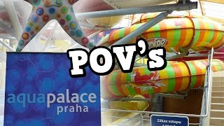 Aquapalace Praha  all water slides  tobogany POV [upl. by Cherie]