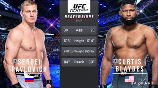 SERGEI PAVLOVICH VS CURTIS BLAYDES FULL FIGHT UFC FIGHT NIGHT 222 [upl. by Eldorado]