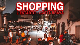 Summer night Shopping in LEstartit Costa Brava Spain [upl. by Iatnwahs951]