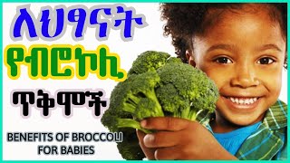 ለህፃናት የብሮኮሊ ጥቅሞች  Benefits of Broccoli for Babies  የጤና ቃል [upl. by Ynneh]