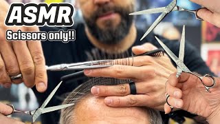 ULTIMATE ASMR Scissor Triggers and best crunch sounds EVER asmrbarber asmr [upl. by Wonacott]